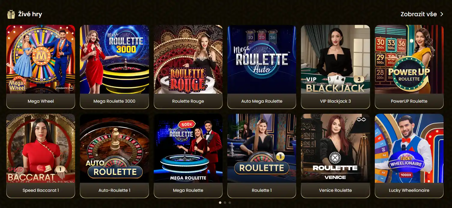 GoldSpin Casino – live casino sekce